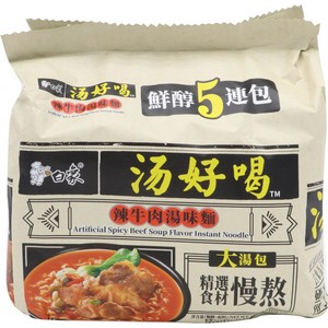 白象 汤好喝 辣牛肉汤味面 5连包