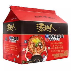 汤达人 韩式辣牛肉汤面 5连包