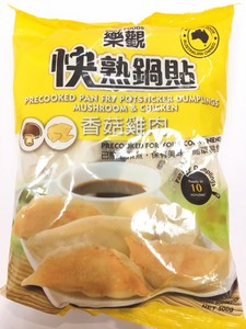 乐观 鸡肉香菇快熟锅贴500g