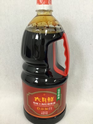 六月鲜特级上海红烧酱油1.8L